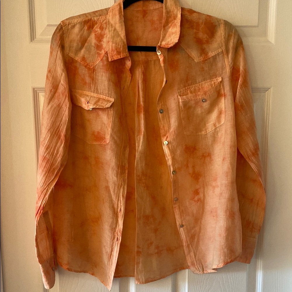 Orange Tie-Dye blouse